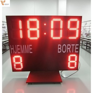 Kỹ thuật số lớn ngoài trời kích thước lớn dẫn hẹn giờ và điểm số hiển thị với từ xa cho đồng hồ đếm ngược tin nhắn tùy chỉnh Futsal <span class=keywords><strong>B</strong></span>ảng điểm - Product Image 3