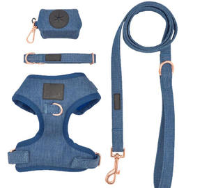 Preto Macio Acolchoado Gilet pour <span class=keywords><strong>chien</strong></span> Harnais pour animaux de compagnie sans traction avec une <span class=keywords><strong>laisse</strong></span> à clip Manteau réglable pour animaux de compagnie - Product Image 2