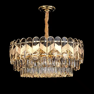 Art Housing Lustre Hotel Decorative Lighting Modern Gold Luxury K9 Crystal Round <b>Chandelier</b> - Product Image 5
