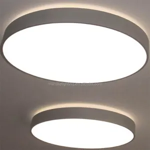 Lámpara de montaje en superficie blanca circular de decoración de centro comercial de gran tamaño diámetro 1200mm 3.6ft LED luz de techo redonda con luz de fondo