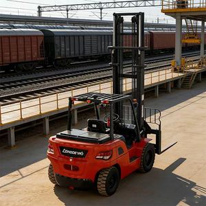 <span class=keywords><strong>Chariot</strong></span> élévateur à fourche assis à quatre roues de 8 tonnes pour usage intensif en usine – Équipement de levage et de manutention robuste - Product Image 3