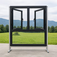 Ventana Abatible de Alto Rendimiento con Aislamiento Térmico, Barrera Contra Viento y Agua, Reducción de Ruido, Fabricada en Aluminio PA66, OEM ODM, MOQ Bajo