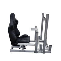 Gran oferta Universal DIY 4080 marco de aluminio Sim Racing Rig juego de coche Simulador de Conducción cabina con soporte de Monitor único