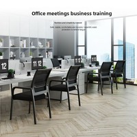 Chaise de bureau empilable en maille avec accoudoirs fixes - Confortable pour les réunions, les jeux et l'usage domestique