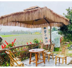 <span class=keywords><strong>Parasol</strong></span> avec surface inclinable Paille de simulation de jardin multifonctionnelle, parapluies jupe Tropical hawaïen couleur naturelle ronde/ - Product Image 4