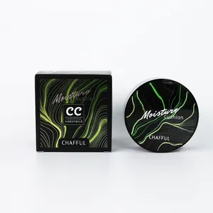 Chafful蘑菇头OEM ODM化妆品粉底，用于面部化妆的极端裸气垫CC面霜