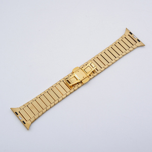 Correa de reloj con barra de resorte de liberación rápida, correa de muñeca de lujo de acero inoxidable dorado plateado de 42mm para <span class=keywords><strong>Iwatch</strong></span> <span class=keywords><strong>Apple</strong></span> Series10 46mm - Product Image 3