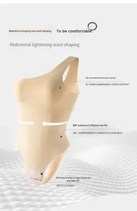 <span class=keywords><strong>Body</strong></span> Sexy <span class=keywords><strong>Monospalla</strong></span> con Controllo Medio, Supporto Forte, Senza Cuciture in Spandex/Nylon con Perline per Donne - Product Image 2