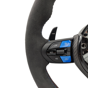 Volante Sportivo <span class=keywords><strong>M</strong></span> in Pelle con Finiture in Carbonio Secco per BMW F01 F10 F11 F13 X5 F15 X6 F16 F20 F22 F30 F32 M3 F80 M4 F82 F90 - Product Image 4