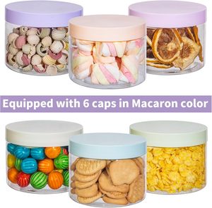 Pots cosmétiques ronds en PET transparent de 50 ml à 500 ml avec couvercles à vis noirs, contenants pour gommages corporels et soins de la peau (impression UV/or personnalisée, logo personnalisé) - Product Image 3