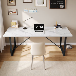 Bureau d'<span class=keywords><strong>ordinateur</strong></span> moderne et simple pour la maison, le bureau, les petits appartements, la chambre à coucher, surface rectangulaire en métal, table de travail, aucun assemblage requis - Product Image 5