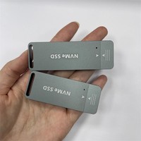 Boîtier de disque dur M.2 SSD 2230 2242 vers Type-C, transmission 10 Gbit/s, NVMe NGFF double usage, en alliage d'aluminium gris