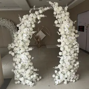 婚礼玫瑰白花拱形插花婚礼拱形插花