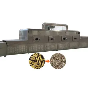 Microwave Dry Black Soldier Fly Machine 20kw 30kw 40kw Secador Mealworm Bsfl Dryer for Food Industrial Lab