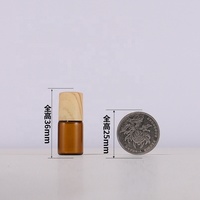1mL 2ml 3ml Easy Take Tawny Rodillo de aceite esencial Botella de vidrio Patrón de bambú Tapa de plástico Tapa de rosca para botella de rollo de aceite de perfume
