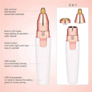 Tondeuse à sourcils électrique portable pour femmes 2 en 1, rasoir exfoliant, épilation indolore, soin de la peau, soin du visage - Product Image 2