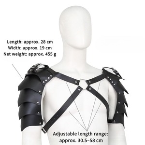 Harnais de poitrine en cuir PU pour homme, ceinture ajustable, armure punk, costume de jeu de rôle, sexy, <span class=keywords><strong>BDSM</strong></span>, imperméable, kit sexuel pour adultes - Product Image 3