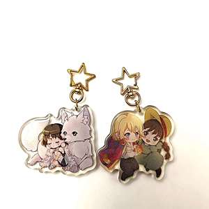 Cute Colored Making Machine Epoxy Glitter Acrylic <b>Key</b> Chain Promotional Cute Anime Acrylic Keychain - Product Image 1