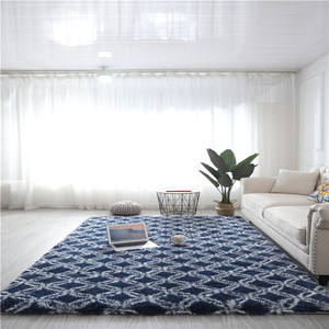 <span class=keywords><strong>Alfombra</strong></span> Rectangular de pelo largo de lujo al por mayor, alfombrilla de alta calidad Tie-Dye a rayas, textiles modernos para el hogar, alfombras para sala de estar y dormitorio - Product Image 3