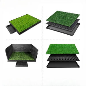 Tapis de propreté lavable pour chiot, en herbe artificielle, réutilisable, avec plateau, pour chien - Product Image 3