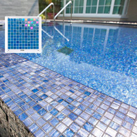 Vente en gros Carrelage de piscine en mosaïque couleurs arc-en-ciel Carrelage en porcelaine émaillée motif moderne pour piscine