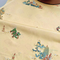 Prix direct usine Tissu jacquard tissé 100 % polyester avec broderie, couleurs et motifs personnalisés, trame enduite de PVC pour sacs de filles et de garçons