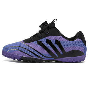 Nouvelles Chaussures de Football TF pour Enfants Printemps-Été, Respirantes en Maille avec Boucle Rotative, pour Garçons Élèves du Primaire, en TPU - Product Image 1