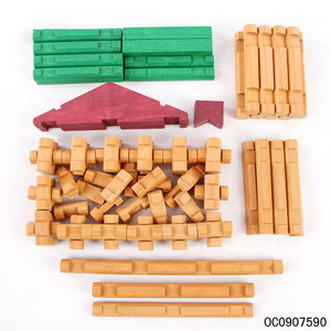 90 piezas 3D pequeño rompecabezas o juguetes <span class=keywords><strong>de</strong></span> madera <span class=keywords><strong>de</strong></span> construcción <span class=keywords><strong>casa</strong></span> <span class=keywords><strong>de</strong></span> bloques apilables - Product Image 5