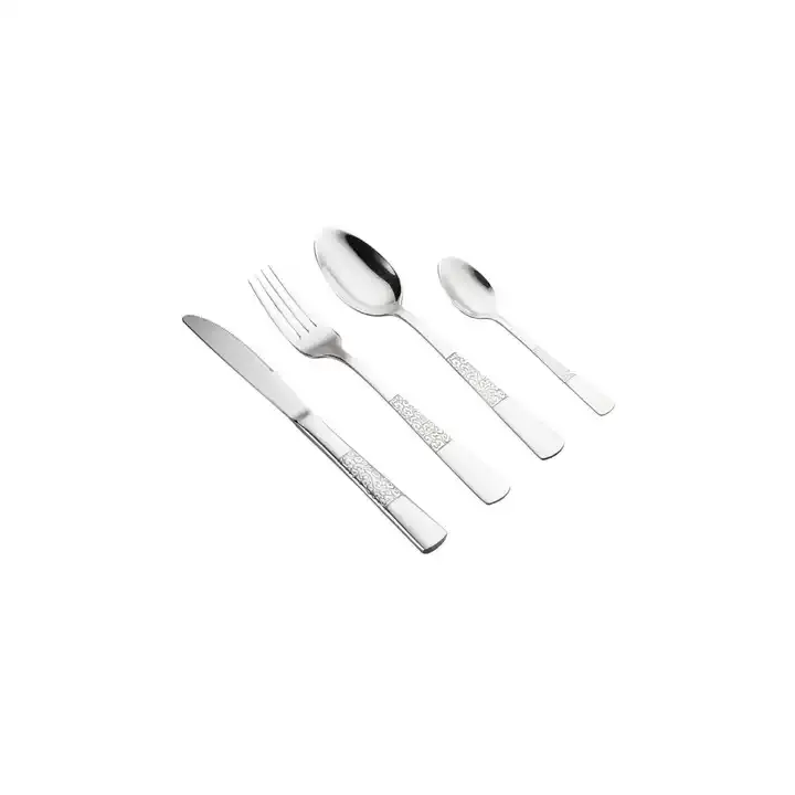 Factory Direct Party Picknick löffel Messer Gabel Nordic Besteck Set Silber Edelstahl Besteck Set Zum Verkauf