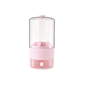 Rotatable <b>Makeup</b> Brush Holder With <b>Drawers</b> Desktop Cosmetic Organizer 360 Degree Rotation Storage Box Pink White - Product Image 5