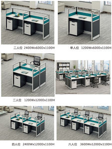 Divisores modernos de aluminio para estación de trabajo, mesa para centro de llamadas, barato, venta al por mayor - Product Image 3
