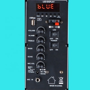 Double basse 12 pouces * 2 100w système de cinéma maison fête boîte haut-parleur sans fil, micros - Product Image 5