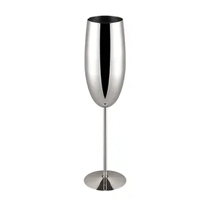 Custom 17oz Rose Gold Copper Gold Plated Cocktail Wine Glasses Metal Goblet Champagne Flute Stainless Steel Red Wine Cup Glass