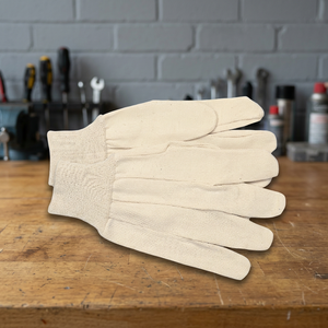 Gants de travail en toile de coton robustes de 10 oz et 12 oz avec poignet tricoté, résistants à la chaleur, au gaz et à l'huile, pour la sécurité au travail - Product Image 6
