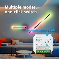 Contrôleur de bande LED RGB Bilihondim Matter Over Thread, capteur d'éclairage numérique réglable, compatible avec Alexa Google Home, couleurs complètes