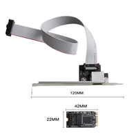 Carte réseau filaire Gigabit Intel I210 M.2 B/M Key 1000 Mbps avec port LAN RJ45 unique, prise en charge du démarrage PXE et du VLAN pour PC industriel, routeur logiciel, ordinateur de bureau