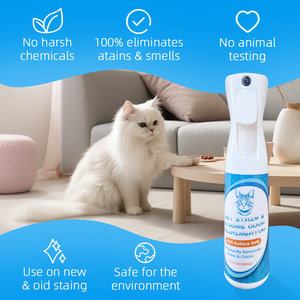 OEM forte odore enzima Pet odore eliminatore tappeto smacchiatore gatti pipì enzimatica urina gatto distruttore tappeto pulito <span class=keywords><strong>Spray</strong></span> 500ml - Product Image 2