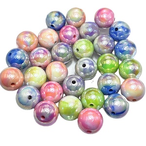 200 unids/bolsa venta al por mayor 18mm acrílico colorido imitación porcelana cuentas sueltas para Diy teléfono Shell collar fabricación de joyas - Product Image 1