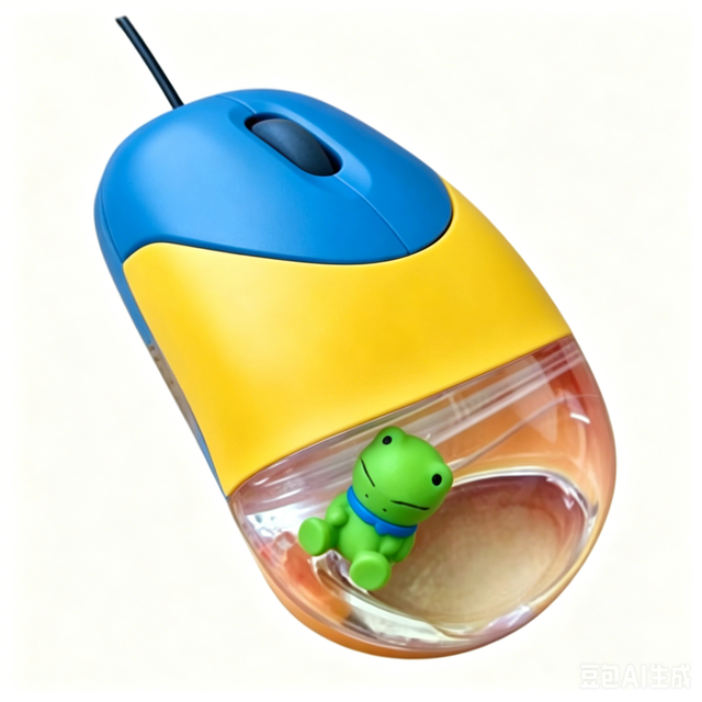 OEM Cartoon 3D Floating Water Oil Mouse Custom Logo Acrylic USB 2.4G Optical Aqua Liquid Motion Mouse Promotional Office Gift