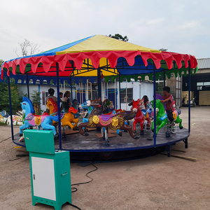 Carrusel Portátil para Parque de Atracciones, Remolcable, para Niños y Adultos, Juego Infantil al Aire Libre, Carrusel de Caballos en Venta - Product Image 6
