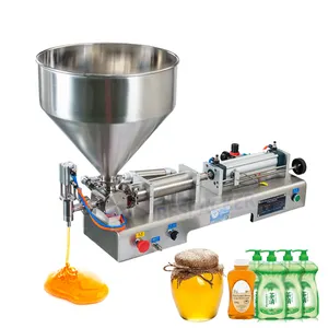 10-100ml Semi automatische vloeibare pasta vulmachine voor honing olie cosmetica shampoo parfum Pneumatische vulling