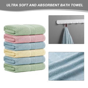 Wholesale 100% Pure Cotton Adult Rectangle <b>Bath</b> <b>Towel</b> <b>Set</b> Plain Color Woven Quick-Dry Face <b>Towel</b> Super Absorbent Bathroom - Product Image 2