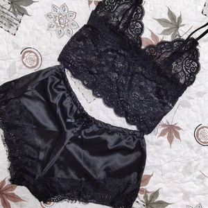 Conjunto de Lencería Sexy de Encaje Fino para Mujer, Pijama, Ropa de Dormir, Regalo de San Valentín, Fibra de Poliéster - Product Image 6