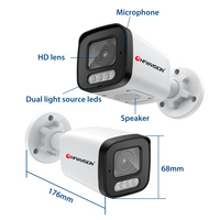 Cámara IP PoE de 6MP tipo bala, inteligente con IA, detección de intrusión, alarma de vehículo y persona, sistema PoE doméstico personalizable, resistente al agua, 25FPS