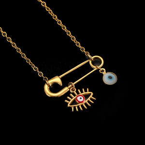 Kalung Liontin Perhiasan Fashion Berkualitas Tinggi Model Kupu-kupu Pin Baja Anti Karat Hongtong B1-399 Terbaru - Product Image 4