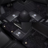 5D Luxus Maßgefertigte Auto-Fußmatten Doppelschichtige Fußmatten mit Sternenhimmel-Kamelvelours-Decke Passend für BMW-Serienmodelle