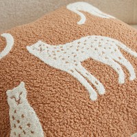 Housse de coussin de canapé marron à motif animalier style français, avec fermeture éclair dissimulée, broderie de luxe léger, pour dossier de canapé et oreiller, pour la maison