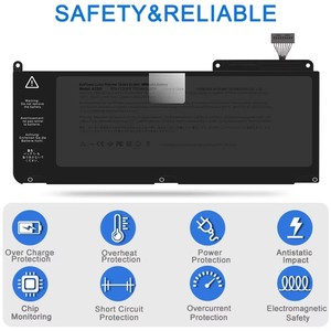 Batterie de remplacement pour ordinateur portable A1331 pour <span class=keywords><strong>MacBook</strong></span> Unibody 13 pouces A1342 fin 2009 / mi-<span class=keywords><strong>2010</strong></span> 10,95 V 63,5 Wh - Product Image 5