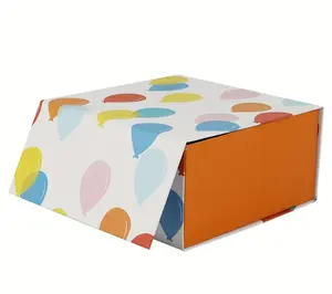 高品質折りたたみリジッドハードボックスマグネット磁気ギフト包装ボックス化粧紙ボックス