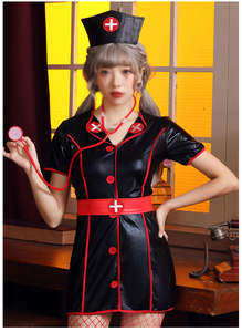 Disfraz de enfermera y médico de Halloween para adultos, disfraz de enfermera de sirvienta oscura, juego de rol, lencería Sexy, disfraz de Cosplay de enfermera traviesa para mujer - Product Image 5
